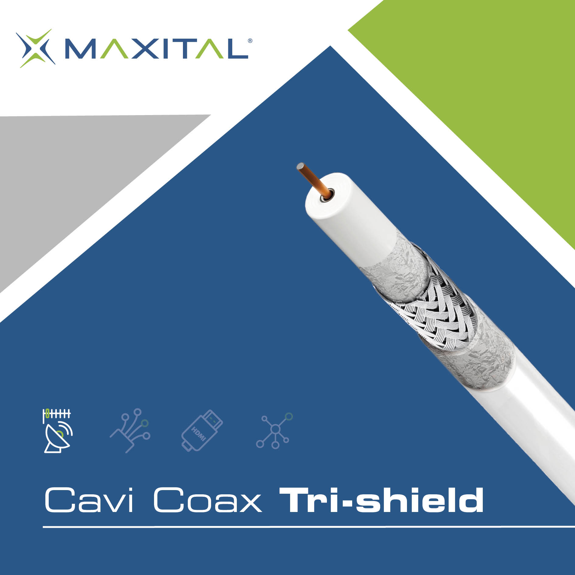 Novità SMATV: Cavi coassiali tri-shield